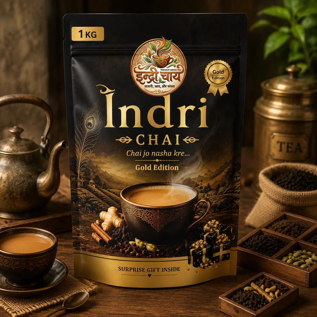 Indri Chai resealable premium tea packaging